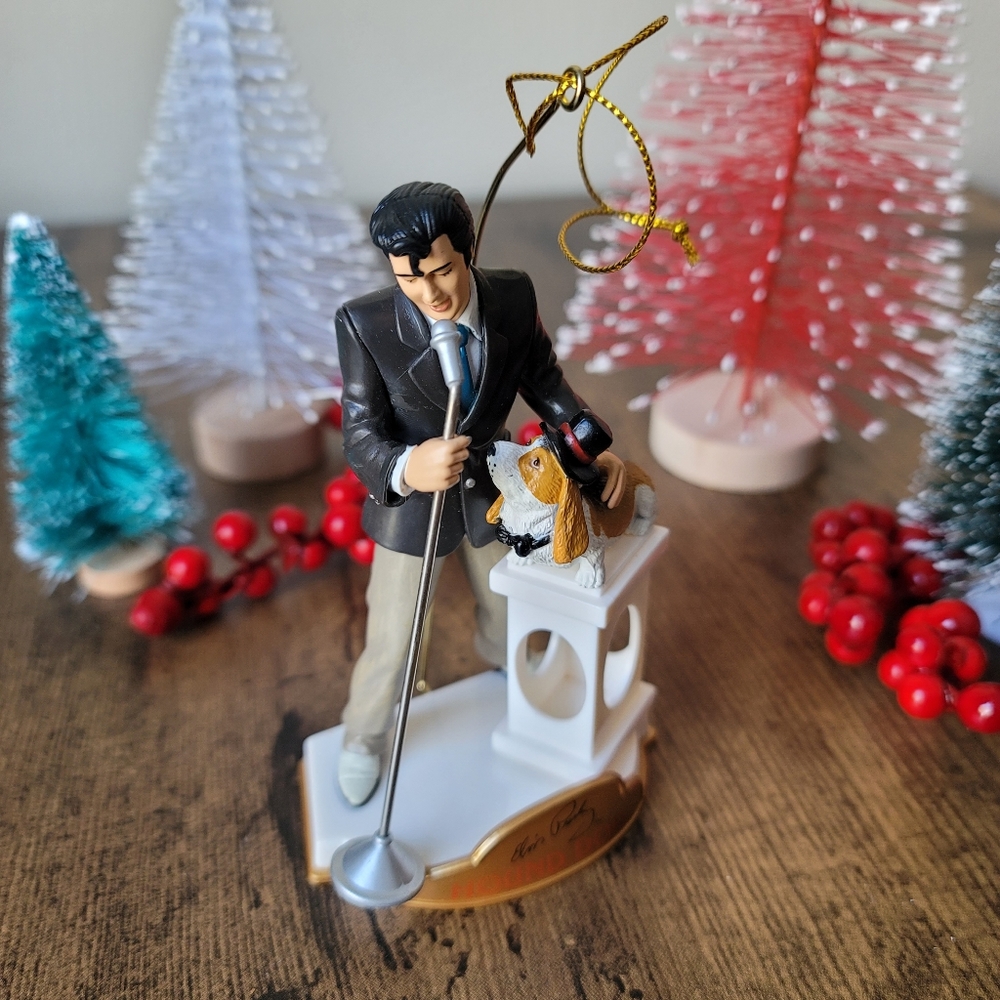 NEW In Box Hound Dog Elvis Presley Christmas Ornament